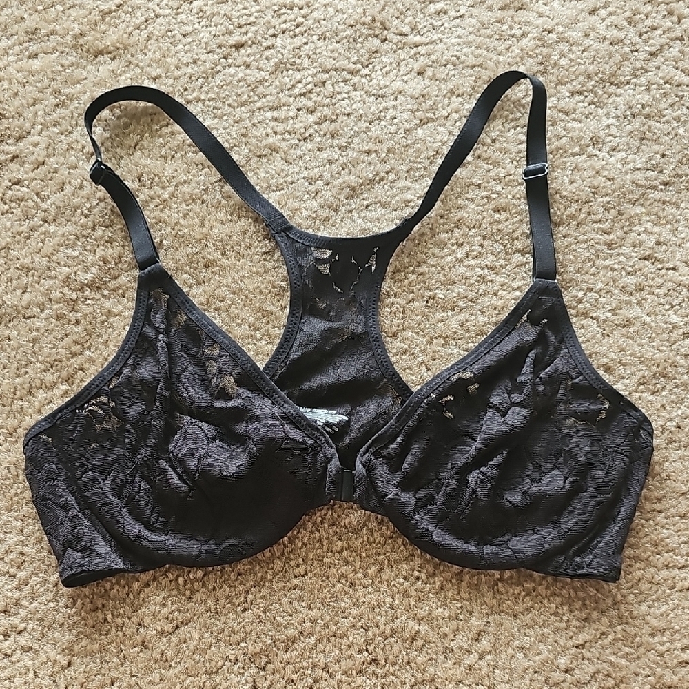 Victoria's Secret Peach Lace Racerback Bra Women's 34B